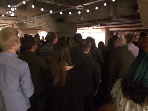 The crowd at Sarah Pinborough's launch for Behind Her Eyes