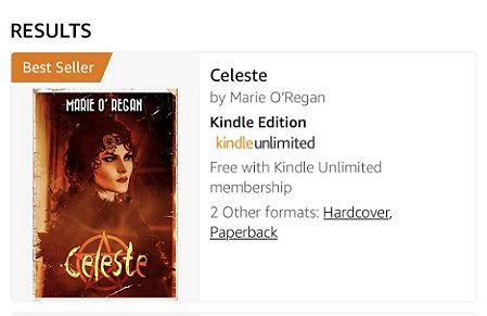 Image - Celeste by Marie O'Regan, Amazon Bestseller