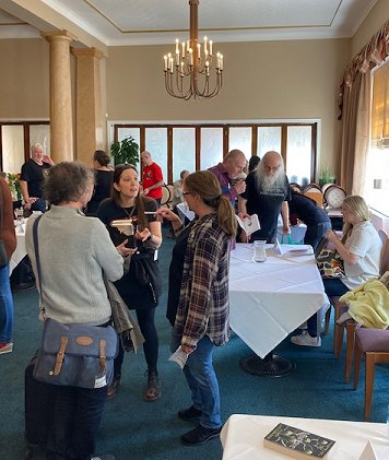 A busy mass signing at ChillerCon UK