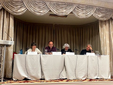 Panel discussion at ChillerCon UK - Stephanie Ellis, James Brogden, Jan Edwards, Paul Kane
