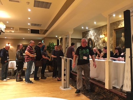 Signing queue for Great British Horror #2, Dark Satanic Mills