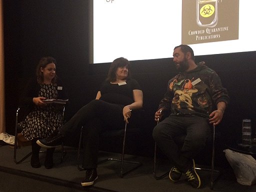 L to R: V.H. Leslie, Marie O'Regan, Johnny Mains