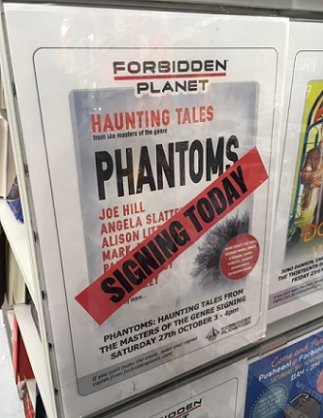 Signing poster, Forbidden Planet Megastore