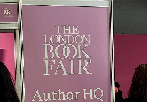 sign reading The London Book Fair Author HQ