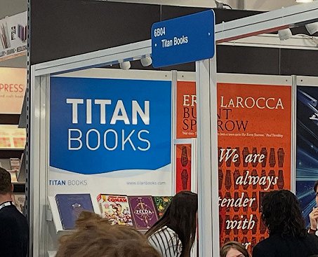 photograph showing the Titan Books stand