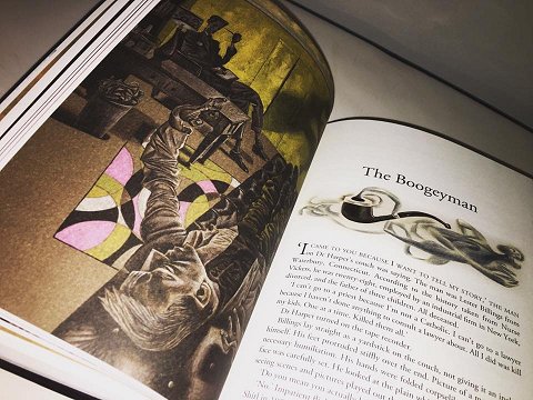 Internal story (Boogeyman) and illustration for Night Shift by Stephen King