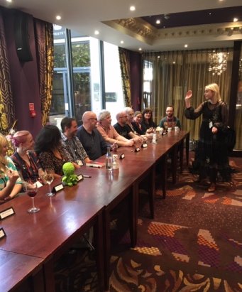 Lydia Gittins of Titan introduces authors including Stephen Volk, Robert Shearman, Tim Lebbon, A.K. Benedict, Alison Littlewood, ed. Marie O'Regan and Mark A. Latham