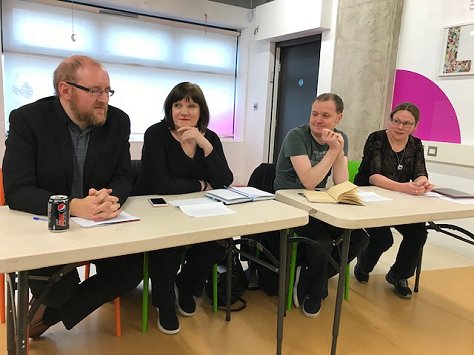 L to R: Alex Davis, Marie O'Regan, James Everington and Alison Littlewood